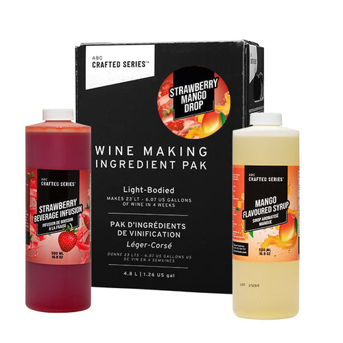 Strawberry Mango Drop Blush Fruit Winemaking Kit (6.3 L | 1.66 gal)