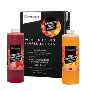 Strawberry Peach Sunset Blush Fruit Winemaking Kit (6.3 L | 1.66 gal)