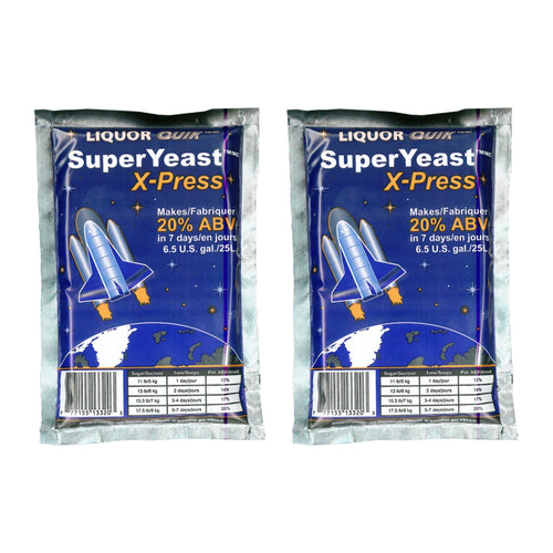 Turbo Yeast X-Press 20% Alcohol Yeast Pack of 2 (135 g | 4.8 oz.)