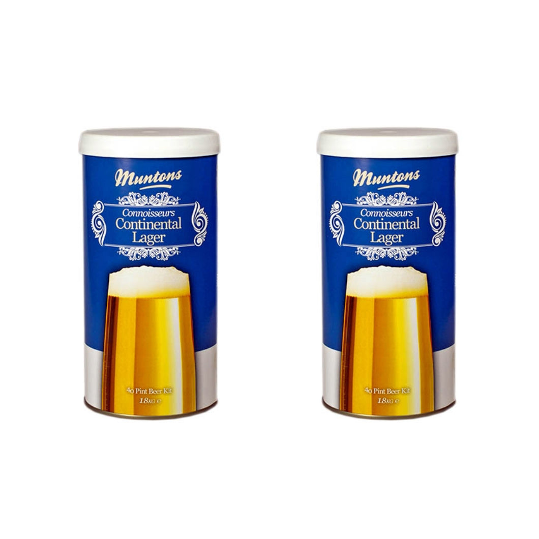 Connoisseurs Range Continental Lager Kit  Authentic European Brewing Experience (1.8 kg | 3.9 Lb) | Pack of 2