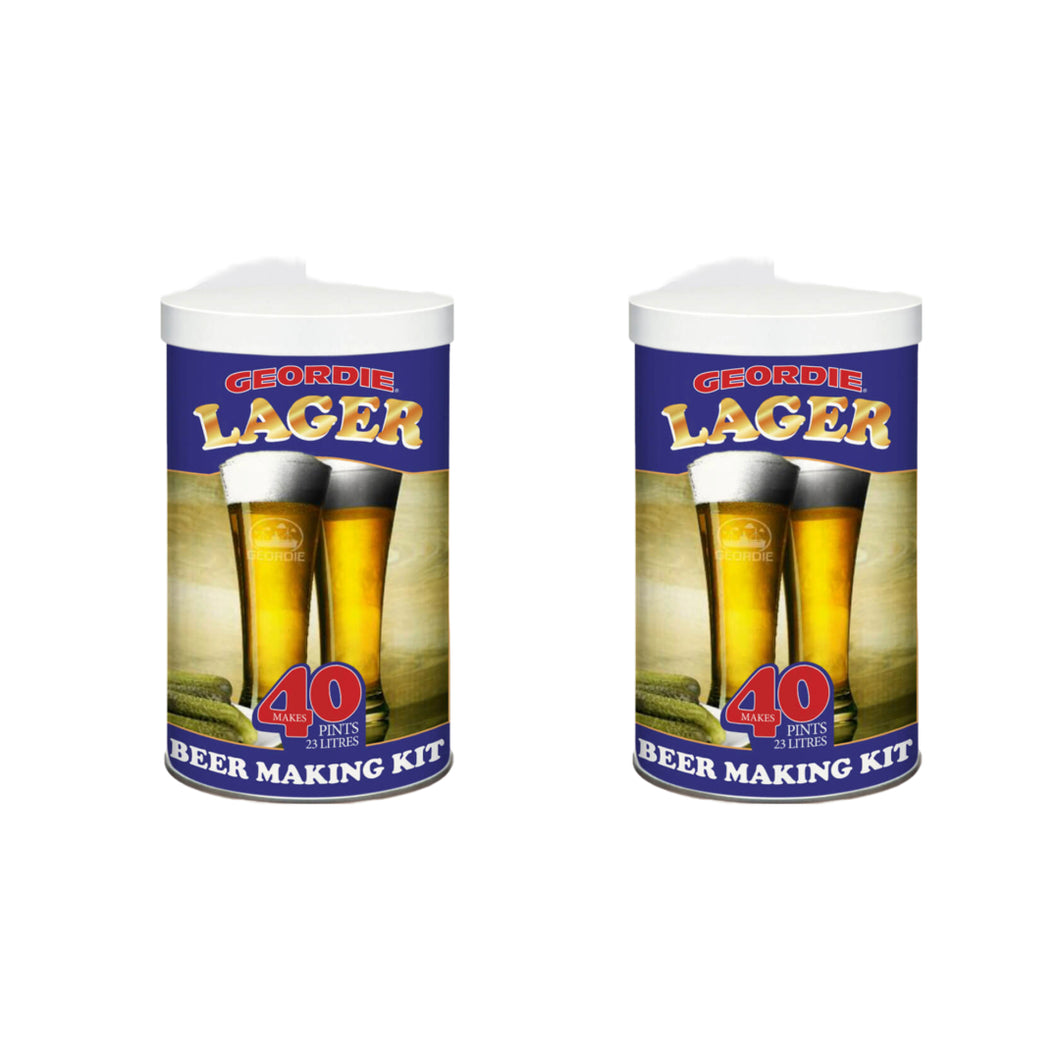 Geordie Lager - Unleash the Refreshing Tang of a Light Gold Beer with Continental Flair (1.5 kg | 3.3 Lb) | Pack of 2