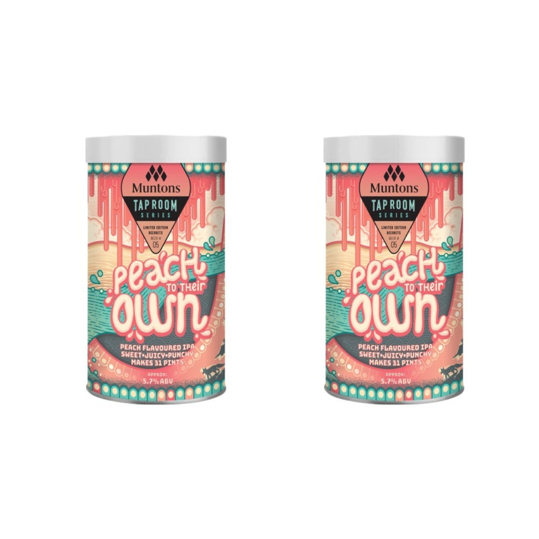 Tap Room Peach Flavoured IPA Brewing Kit - Sweet and Juicy Craft Beer (1.5 kg | 3.3 Lb) | Pack of 2