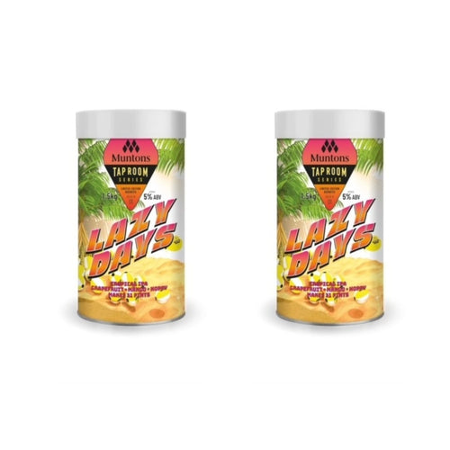 Tap Room Lazy Days Tropical IPA Brewing Kit - Embrace a Tropical Paradise with Every Sip (1.5 kg | 3.3 Lb) | Pack of 2