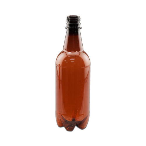 Amber P.E.T Beer Bottles Case of 24 (500 ml | 16.91 oz)
