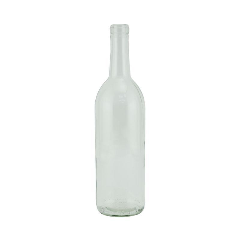 Clear Glass Bordeaux Bottle Case of 12 (750 ml | 26.4 oz)