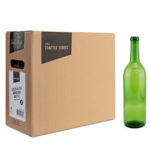 10 Green Glass Bordeaux Bottle (750 ml | 25.36 oz)