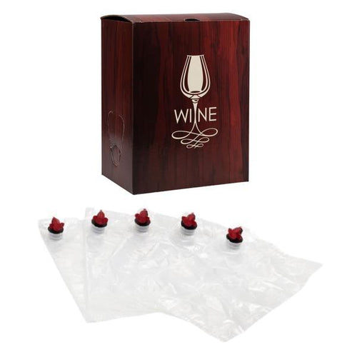 5 Bags & 1 Box | Wine Glass Logotype Symbols (5 L | 1.32 gal)