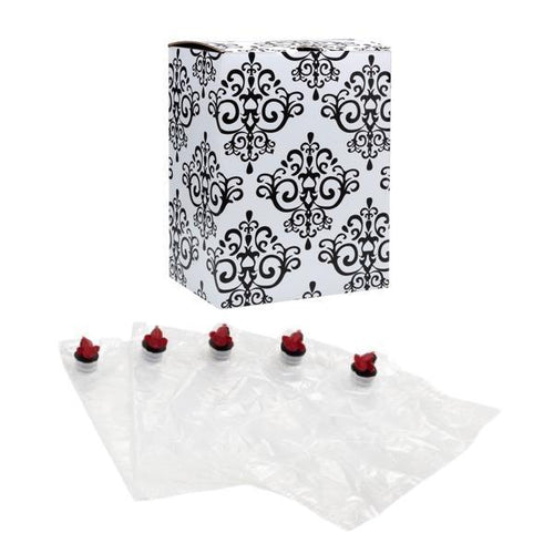 5 Bags & 1 Box | Black and White De-mask Pattern (5 L | 1.32 gal)