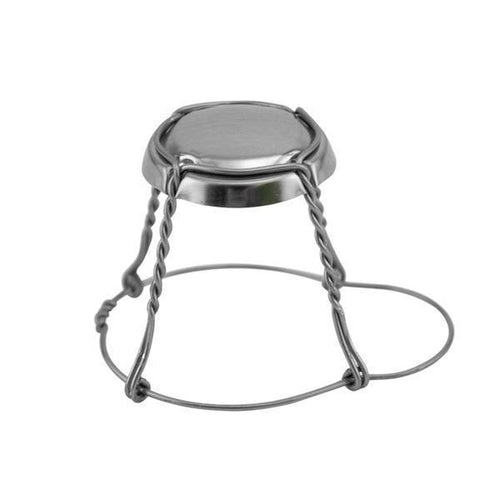 Champagne Wire Hood Silver Disc Pack of 100