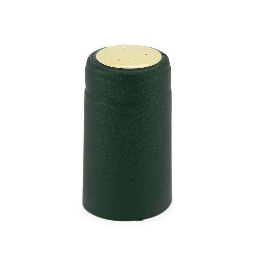 Green Metallic | Shrink Cap Pack of 100 (30.5 x 55 mm | 1.2 x 2.16 in)