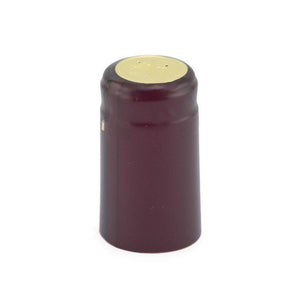 Burgundy Matte | Shrink Cap Pack of 100 (30.5 x 55 mm | 1.2 x 2.16 in)