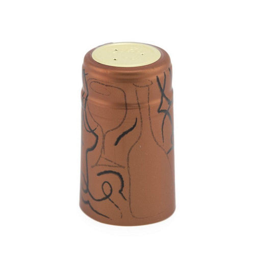 Rusty w/ Stripes & Grapes | Shrink Cap Pack of 100 (30.5 x 55 mm | 1.2 x 2.16 in)