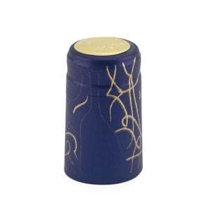 Funky Gold on Violet | Shrink Cap Pack of 100 (30.5 x 55 mm | 1.2 x 2.16 in)