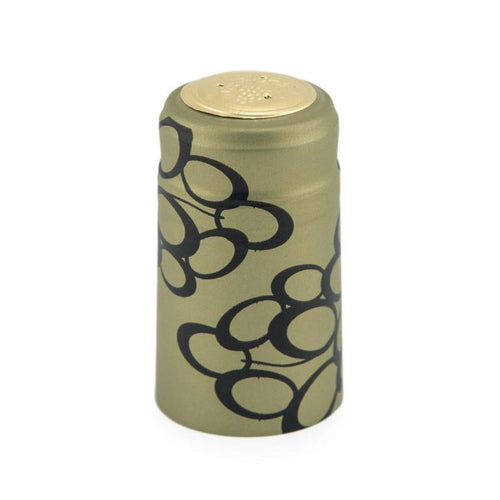 Dark Olive w/Large Grape | Shrink Cap Pack of 100 (30.5 x 55 mm | 1.2 x 2.16 in)