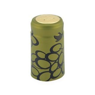 Fawn Green w/Large Midnight Black Grapes | Shrink Cap Pack of 100 (30.5 x 55 mm | 1.2 x 2.16 in)*