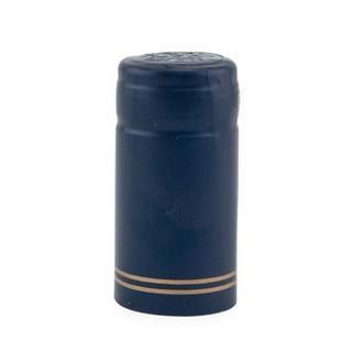Blue Metallic w/2 Gold Stripes | Shrink Cap Pack of 100 (30.5 x 55 mm | 1.2 x 2.16 in)*