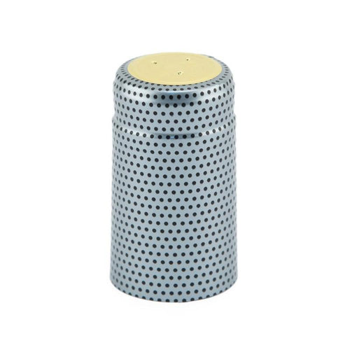 Silver Perforated Metal | Shrink Cap Pack of 100 (30.5 x 55 mm | 1.2 x 2.16 in)