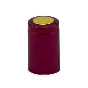 Burgundy | Large Shrink Cap Pack of 100 (34 x 55 mm | 1.34 x 2.17 in)