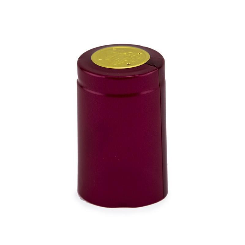 Burgundy | Large Shrink Cap Pack of 100 (34 x 55 mm | 1.34 x 2.17 in)