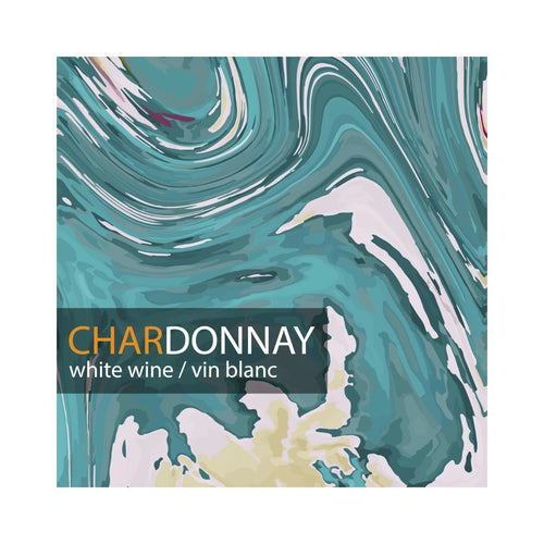 Chardonnay MuLi Colour Marble Texture Pack of 50 Wine Labels (3.78 in x 3.78 in | 9.6 cm x 9.6 cm)