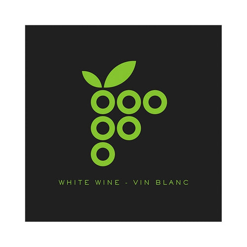 White Modern Grape Cluster Pack of 50 Wine Labels (3.78 in x 3.78 in | 9.6 cm x 9.6 cm)