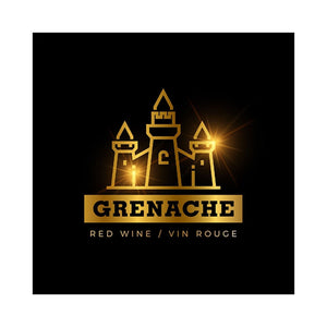 Grenache Medieval Golden Royal Castle Pack of 50 Wine Labels (3.78 in x 3.78 in | 9.6 cm x 9.6 cm)