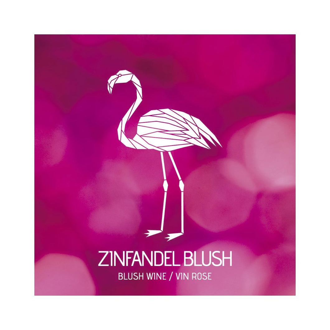 Zinfandel Blush Abstract Flamingo Pack of 50 Wine Labels (3.78 in x 3.78 in | 9.6 cm x 9.6 cm)