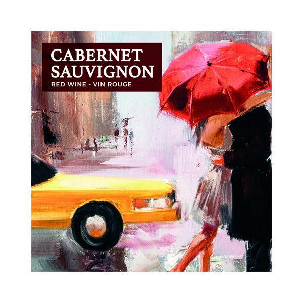 Cabernet Sauvignon Dating Couple Pack of 50 Wine Labels (3.78 in x 3.78 in | 9.6 cm x 9.6 cm)