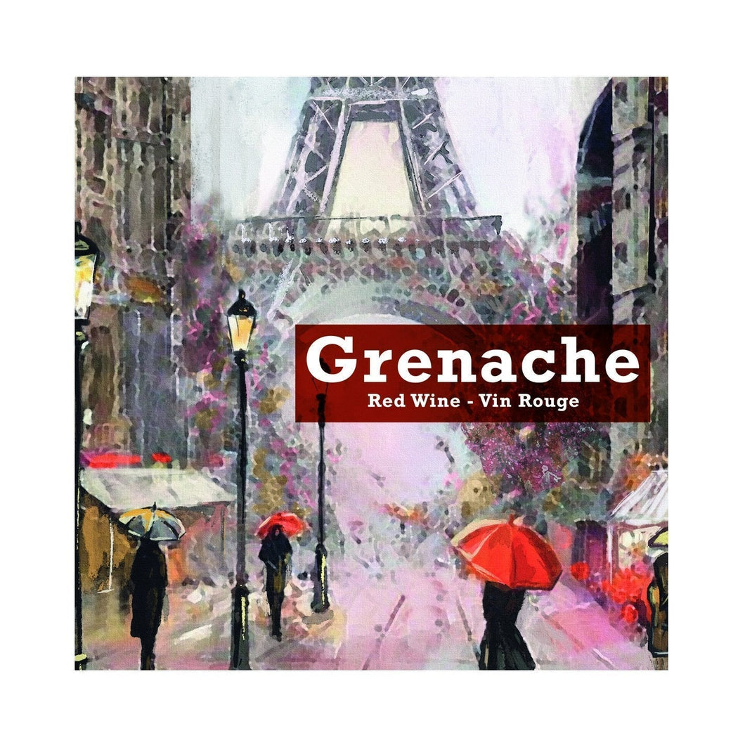 Grenache Street View of Paris Pack of 50 Wine Labels (3.78 in x 3.78 in | 9.6 cm x 9.6 cm)