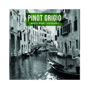 Pinot Grigio Gondolas in Venice Pack of 50 Wine Labels (3.78 in x 3.78 in | 9.6 cm x 9.6 cm)