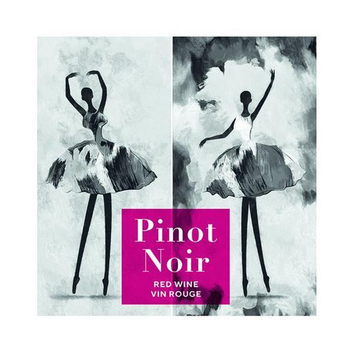 Pinot Noir Ballerina Dancing Girl Pack of 50 Wine Labels (3.78 in x 3.78 in | 9.6 cm x 9.6 cm)