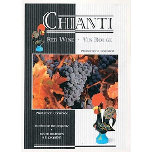 Chianti Good Luck Rooster Wine Label 30 per Pack ( 4 in x 6 in | 10 cm x 15 cm)