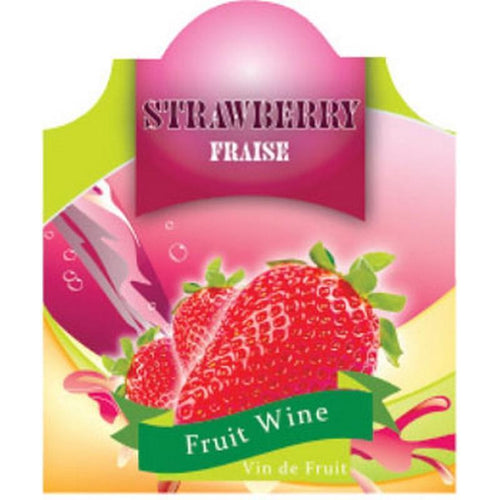 Strawberry Splash Wine Label 30 per Pack ( 4 in x 6 in | 10 cm x 15 cm)