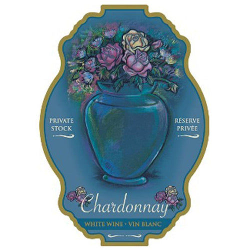 Chardonnay Vase Wine Label 30 per Pack ( 4 in x 6 in | 10 cm x 15 cm)