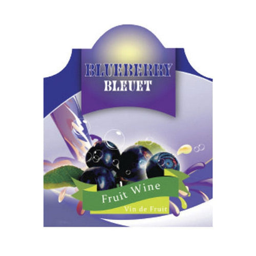 Blueberry Splash Wine Label 30 per Pack ( 4 in x 6 in | 10 cm x 15 cm)