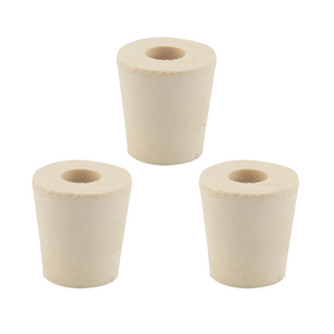 Rubber Stopper #03 Drilled 3 per Pack (15/16 x 11/16 x 1 in | 24 x 18 x 25 mm)