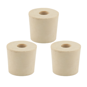 Rubber Stopper #05.5 Drilled 3 per Pack (1-1/8 x 15/16 x 1 in | 28 x 24 x 25 mm)