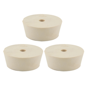 Rubber Stopper #12 Drilled 3 per Pack (2-33/64 x 2-1/8 x 1 in | 64 x 54 x 25 mm)