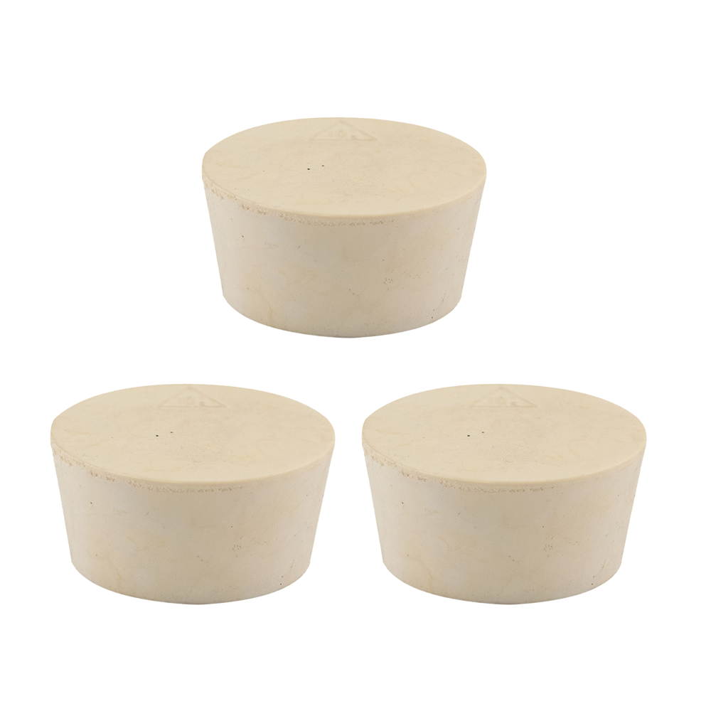 Rubber Stopper #10.5 Solid 3 per Pack (2-3/32 x 1-49/64 x 1 in | 53 x 45 x 25 mm)