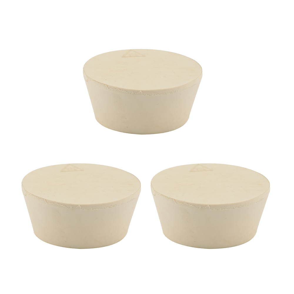 Rubber Stopper #11.5 Solid 3 per Pack (15/16 x 23/32 x 1 in | 24 x 18 x 25 mm)