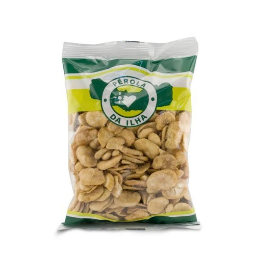 Crunchy Fried Fava Beans - 250g | 6.3oz (Case of 10) - Split and Salted for Savory Snacking - Convenient Portion-Controlled Packs - Perfect Grab-and-Go Snack - Product of Portugal