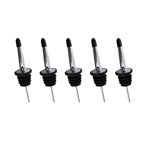 Efficient Stainless Steel Pourer with Silicone Insert Pack of 5