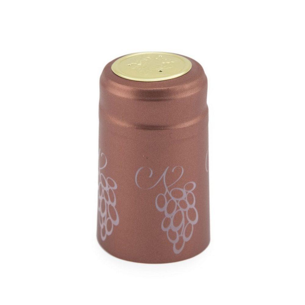 Rusted Brown w/Rose Grapes Shrink Caps for Wine Bottles: Pack of 100, Expertly Crafted in Europe (30.5 mm x 55 mm)*