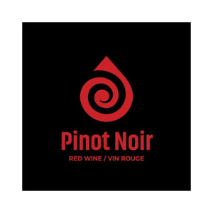 Pinot Noir Red Twirl Wine Labels 50 per Pack (3.78 in x 3.78 in | 9.6 cm x 9.6 cm)