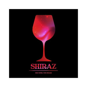 Shiraz Vibrant Disco Red Wine Glass Wine Labels 50 per Pack (3.78 in x 3.78 in | 9.6 cm x 9.6 cm)
