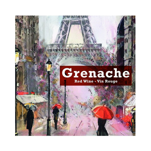 Grenache Street View of Paris Wine Labels 50 per Pack (3.78 in x 3.78 in | 9.6 cm x 9.6 cm)