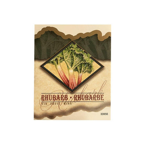 Rhubarb Wine Label 30 per Pack ( 4 in x 6 in | 10 cm x 15 cm)