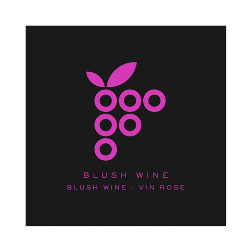 Blush Wine Modern Grape Cluster Wine Labels 50 per Pack (3.78 in x 3.78 in | 9.6 cm x 9.6 cm)